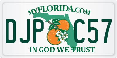 FL license plate DJPC57
