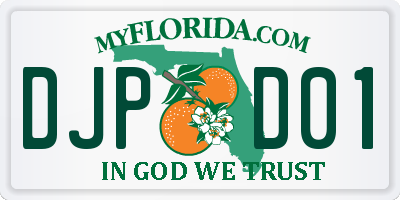 FL license plate DJPD01