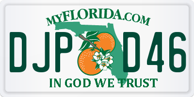 FL license plate DJPD46