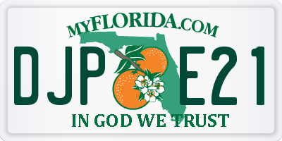 FL license plate DJPE21