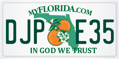 FL license plate DJPE35