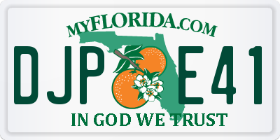 FL license plate DJPE41