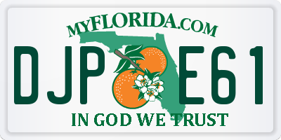 FL license plate DJPE61