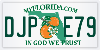 FL license plate DJPE79