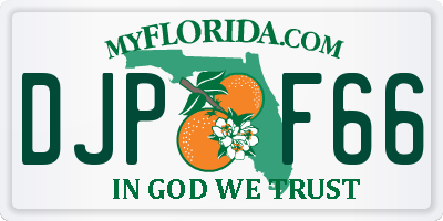 FL license plate DJPF66
