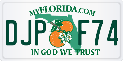 FL license plate DJPF74
