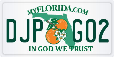 FL license plate DJPG02