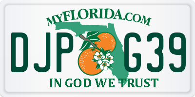 FL license plate DJPG39