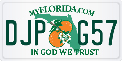 FL license plate DJPG57