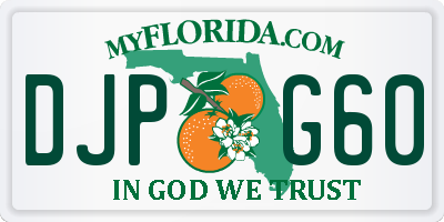 FL license plate DJPG60