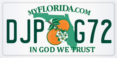 FL license plate DJPG72