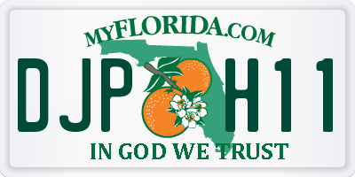 FL license plate DJPH11