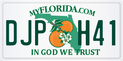 FL license plate DJPH41