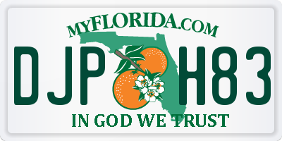 FL license plate DJPH83