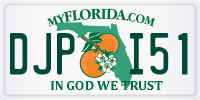 FL license plate DJPI51
