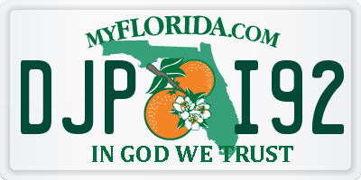 FL license plate DJPI92
