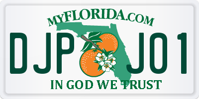 FL license plate DJPJ01