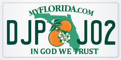 FL license plate DJPJ02