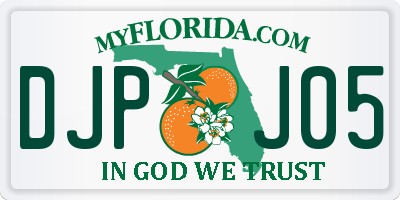 FL license plate DJPJ05