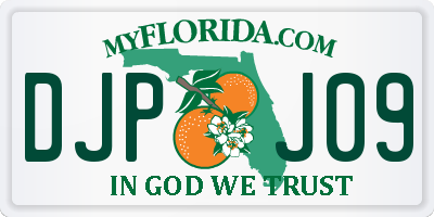 FL license plate DJPJ09