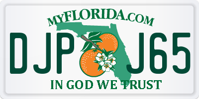 FL license plate DJPJ65