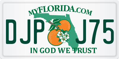 FL license plate DJPJ75