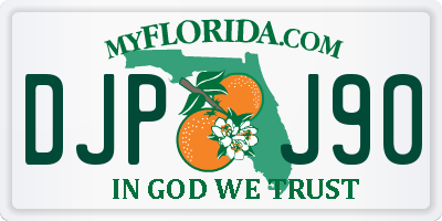 FL license plate DJPJ90
