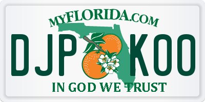 FL license plate DJPK00