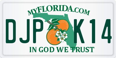 FL license plate DJPK14