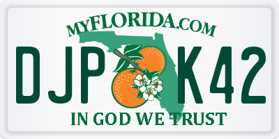 FL license plate DJPK42