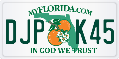 FL license plate DJPK45
