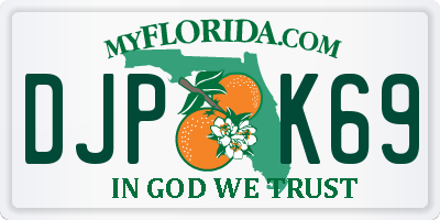 FL license plate DJPK69