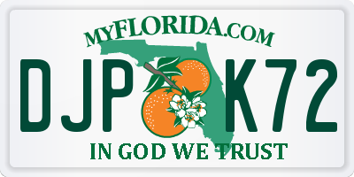 FL license plate DJPK72