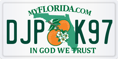 FL license plate DJPK97