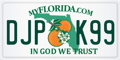 FL license plate DJPK99