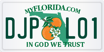 FL license plate DJPL01