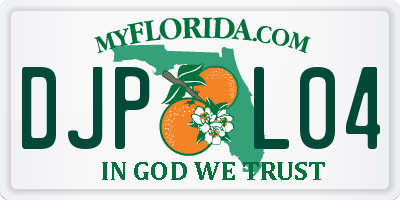 FL license plate DJPL04