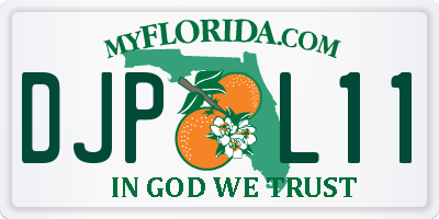 FL license plate DJPL11