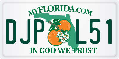 FL license plate DJPL51