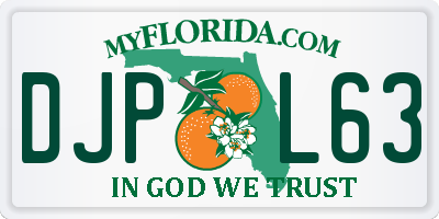 FL license plate DJPL63