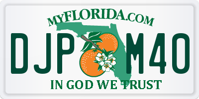 FL license plate DJPM40