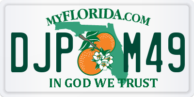 FL license plate DJPM49