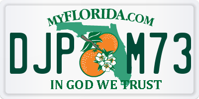 FL license plate DJPM73