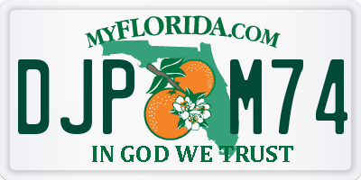 FL license plate DJPM74