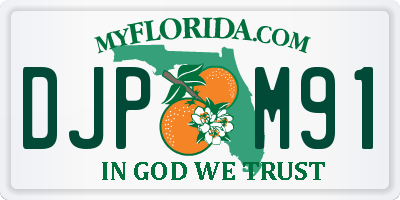 FL license plate DJPM91