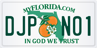 FL license plate DJPN01