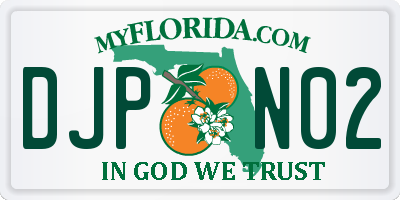 FL license plate DJPN02