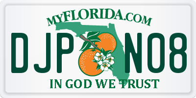 FL license plate DJPN08