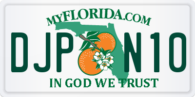 FL license plate DJPN10