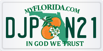 FL license plate DJPN21